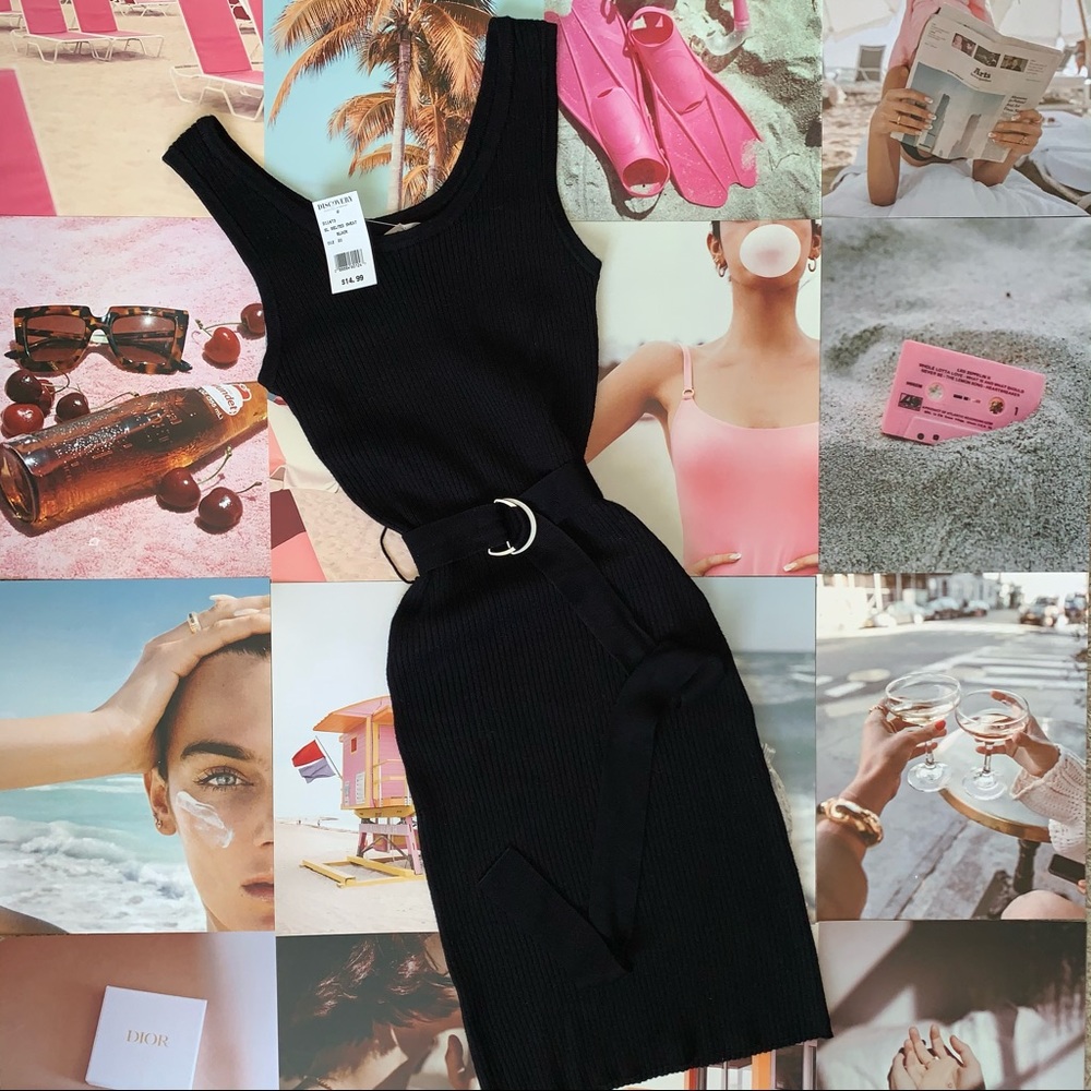 2/$15 NWT Bodycon Belt Dress